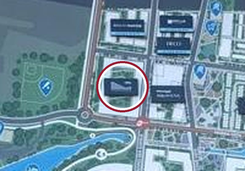 Aquanova circled on the Lakeview Village site map