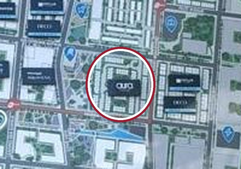 Aura circled on the Lakeview Village site map