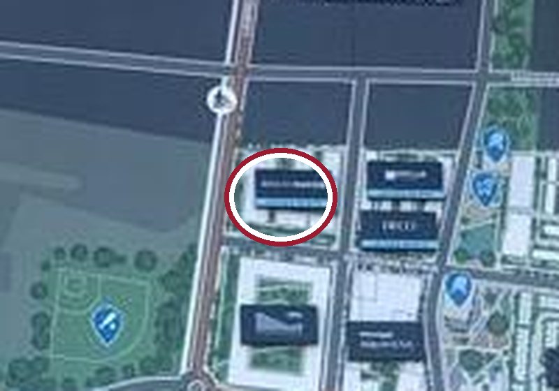 Birch Condos & Towns circled on the Lakeview Village site map