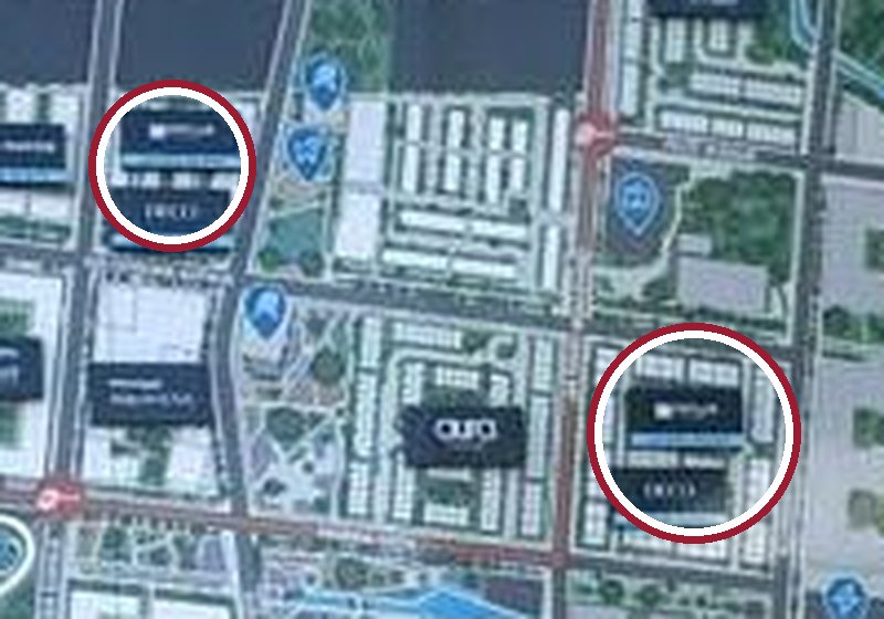 Southbanks circled on the Lakeview Village site map